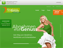 Tablet Screenshot of abnehmen-mit-genuss.de